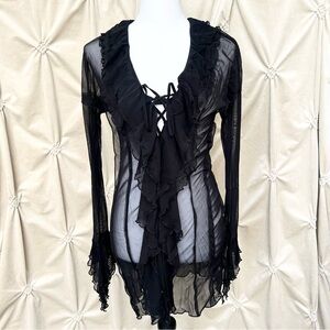 ❌SOLD❌ Fashion Nova Sheer Mesh Mini Dress